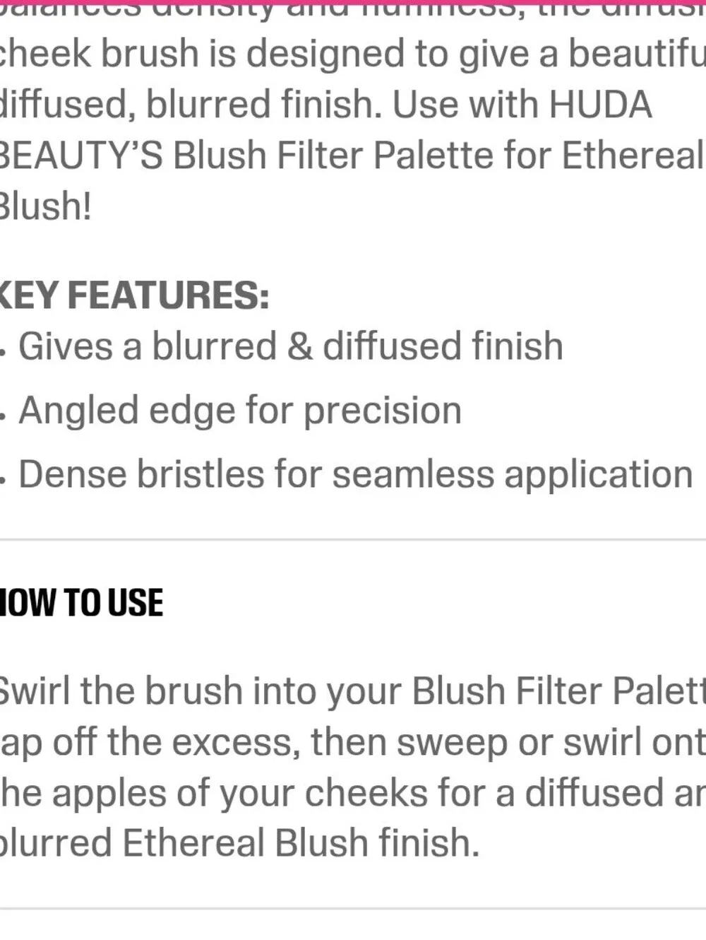 Huda Beauty Diffusing Cheek Brush